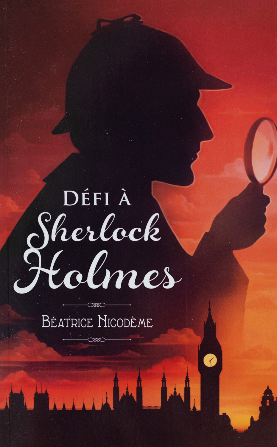 Beatrice Nicodeme autrice couverture du roman Defi a Sherlock Holmes