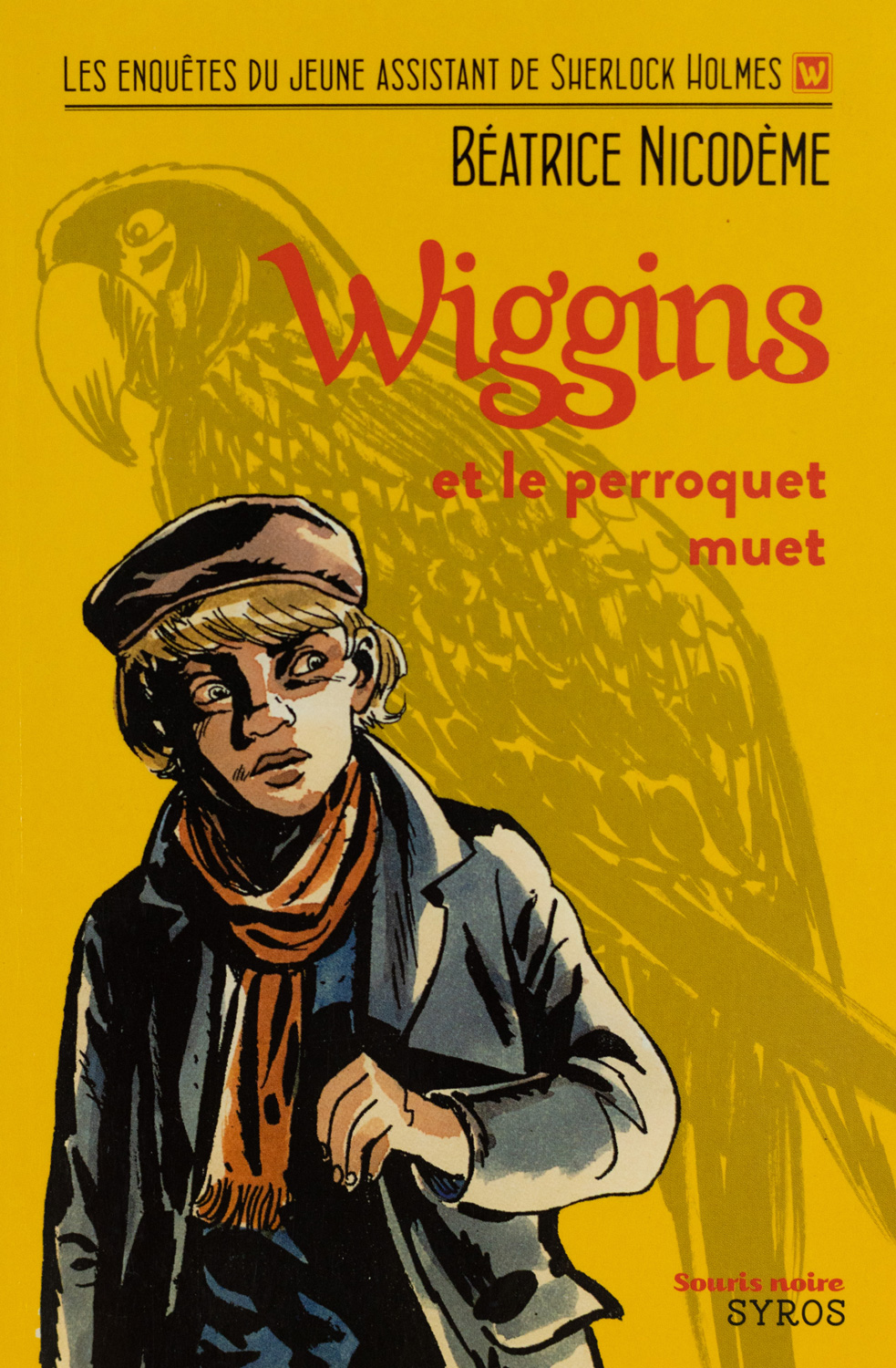 Beatrice Nicodeme autrice couverture du roman Wiggins et le perroquet muet